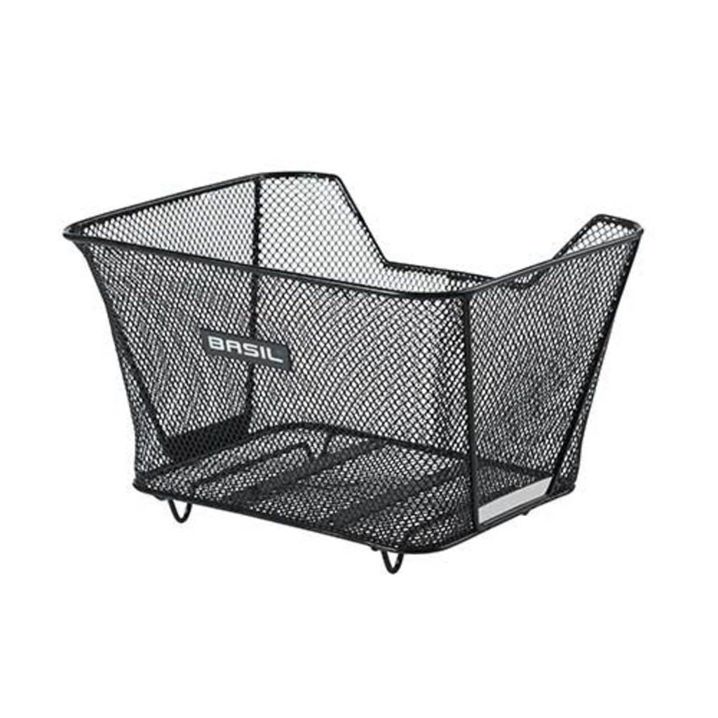 Mand Basil Lesto WSL - Achterop Vast Staal Zwart Mand Basil Lesto WSL - Achterop Vast Staal Zwart